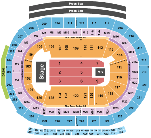 Little Caesars Arena Barry Manilow Seating Chart